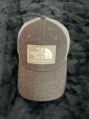 The North Face Charcoal Grey Patch Logo Trucker Hat